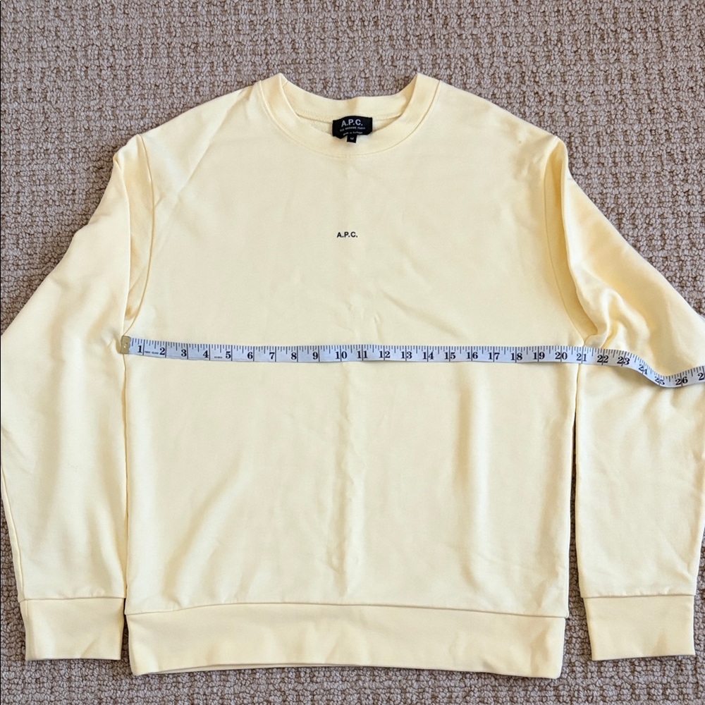 A.P.C. Men's Yellow Crewneck Sweater